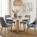 DIY Scandinavian Round Table Dining Room Decor Projects for a Personal Touch